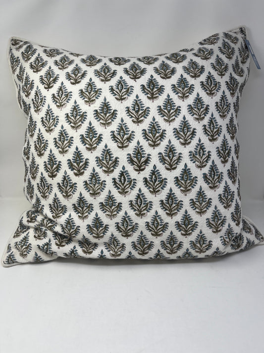 Mini Dark Leaf Print Pillow (Set of 2)