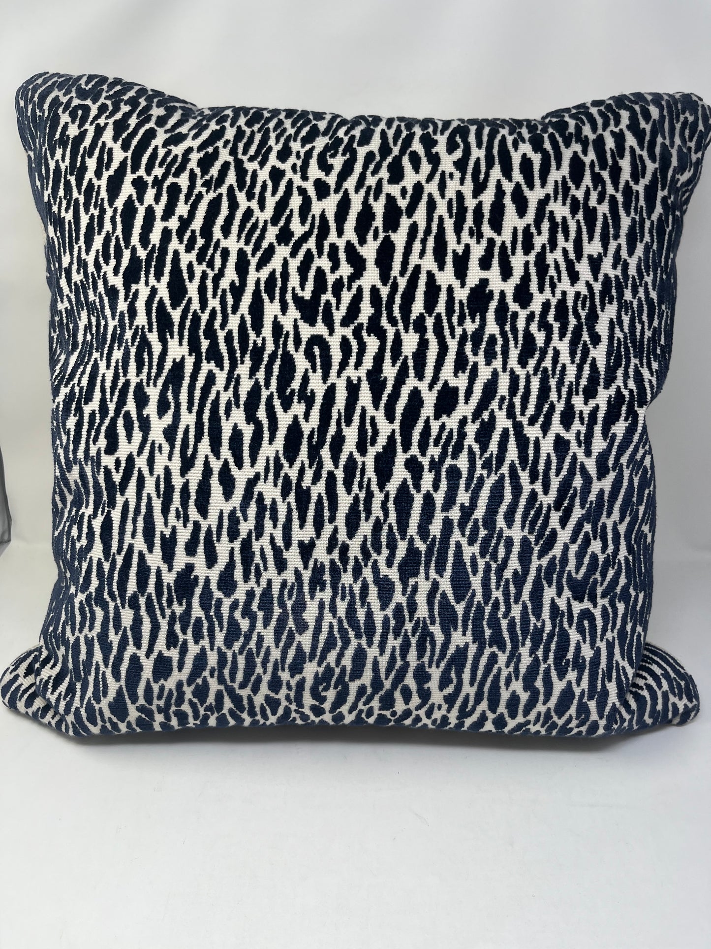 Navy Cheetah Print Pillow (Set of 2)