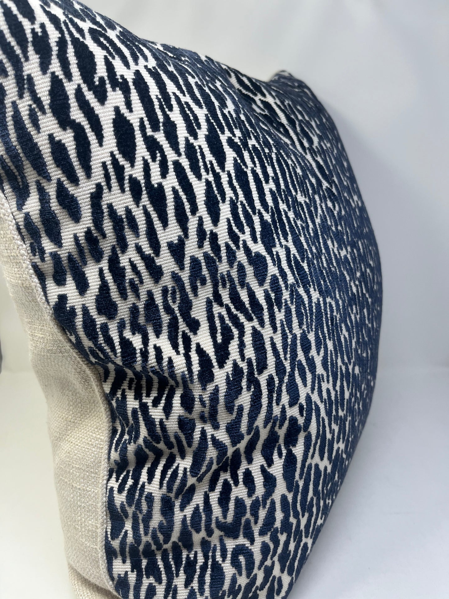 Navy Cheetah Print Pillow (Set of 2)