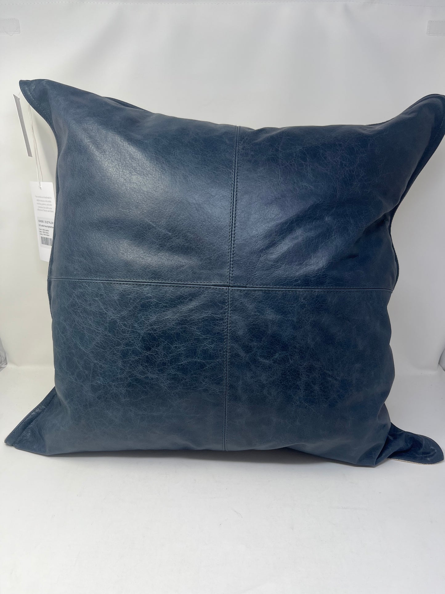 Leather Naval Nightfall Blue Pillow (set of two)