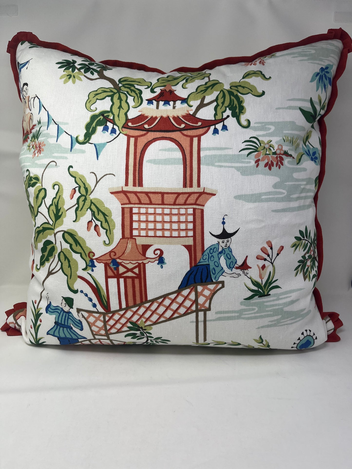 Oriental Scene Pillow (Set of 2)