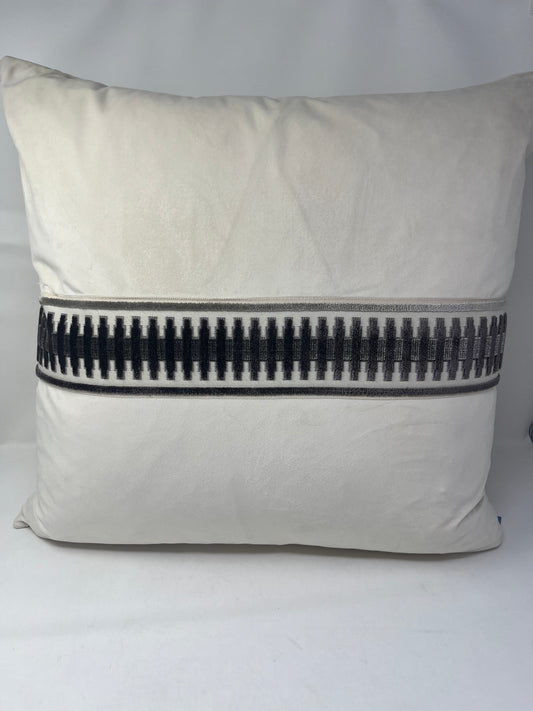 Black Modern Stripe Pillow (Set of 2)