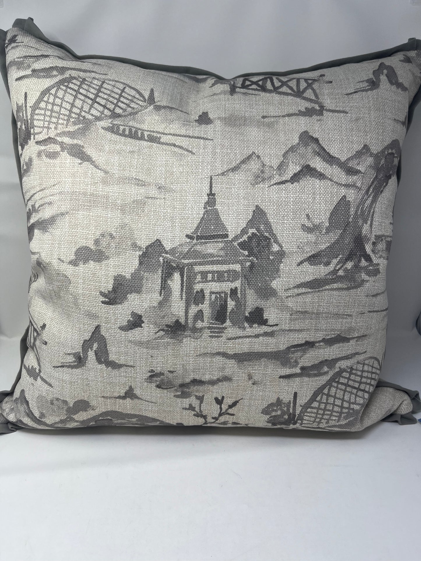 Charcoal Landscape Pillow (Set of 2)