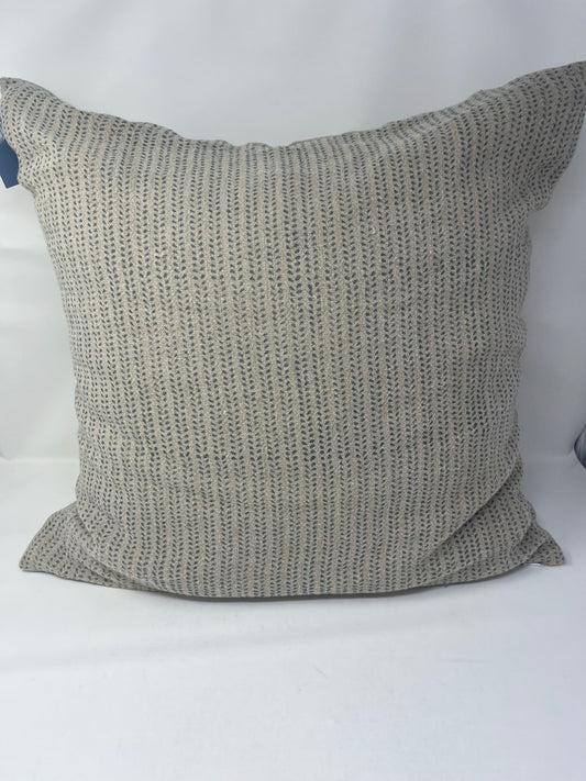 Gray Spotted Stripe Pillow