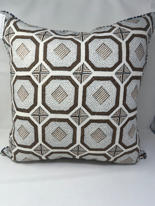 Brown Geo Pattern Pillow