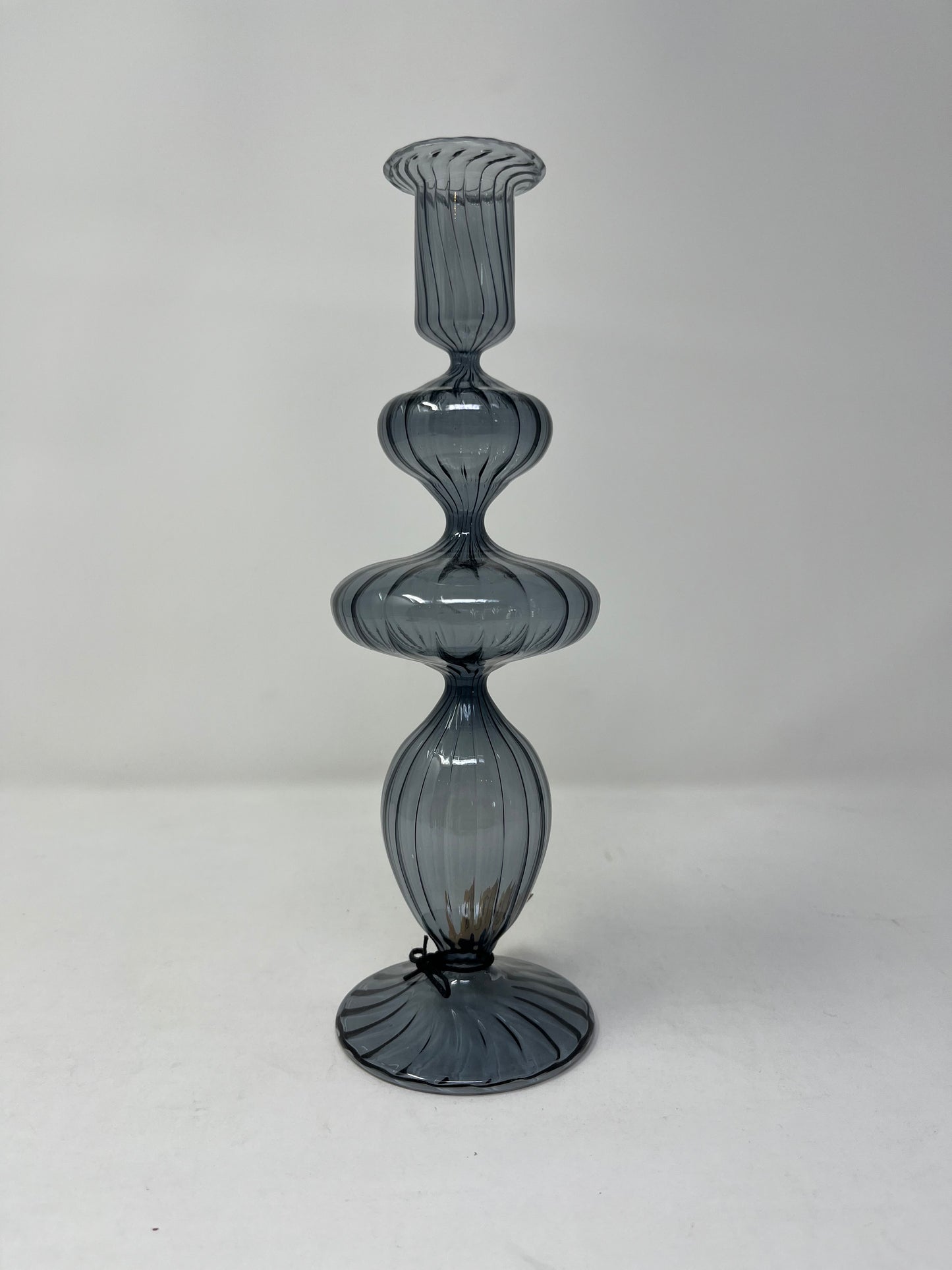 Smoke Glass Candle Holder