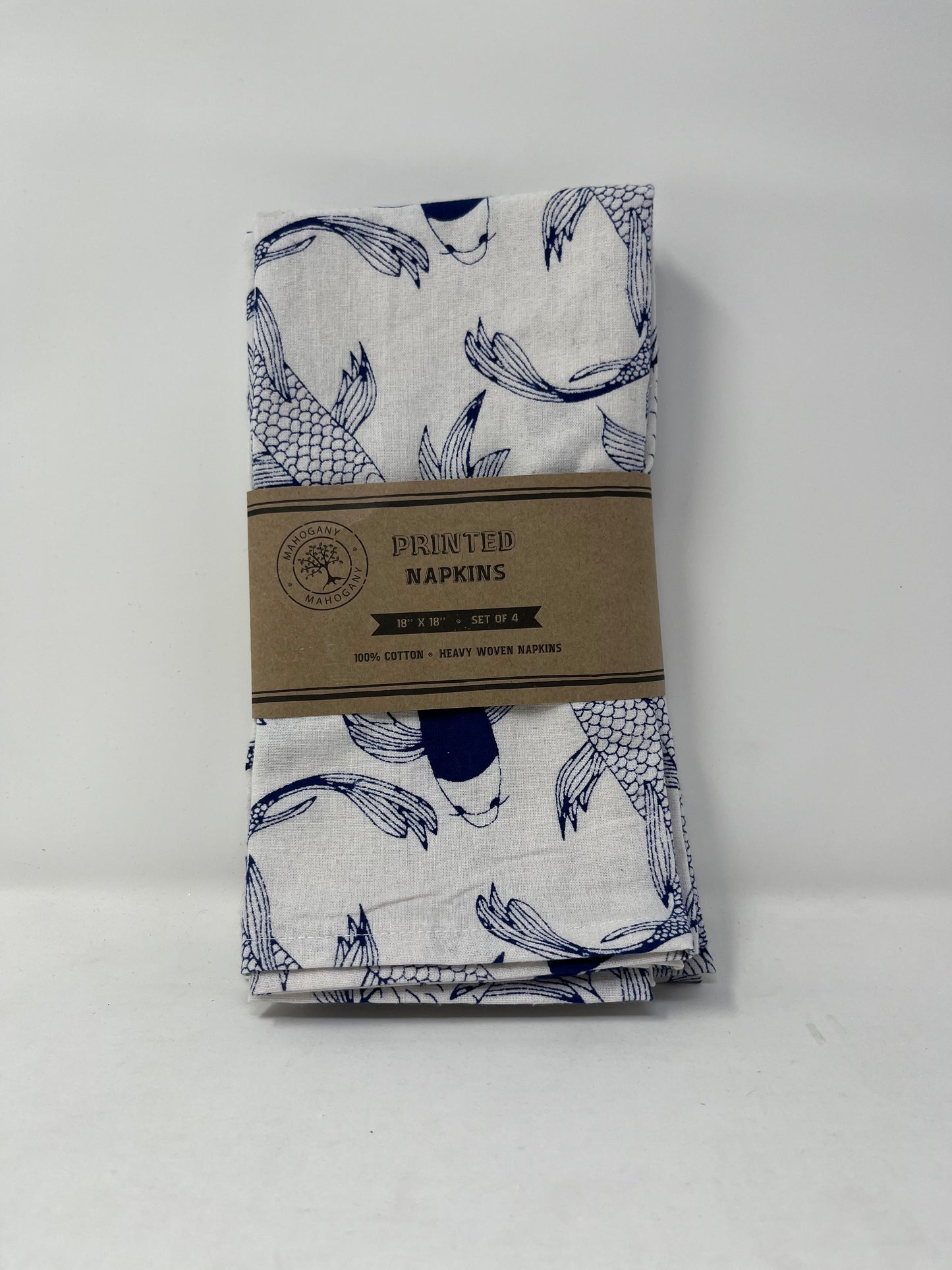 Mahogany Printed Fish Pond Napkins (Set of 4)