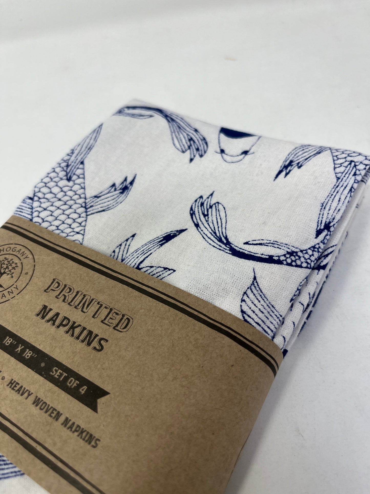 Mahogany Printed Fish Pond Napkins (Set of 4)