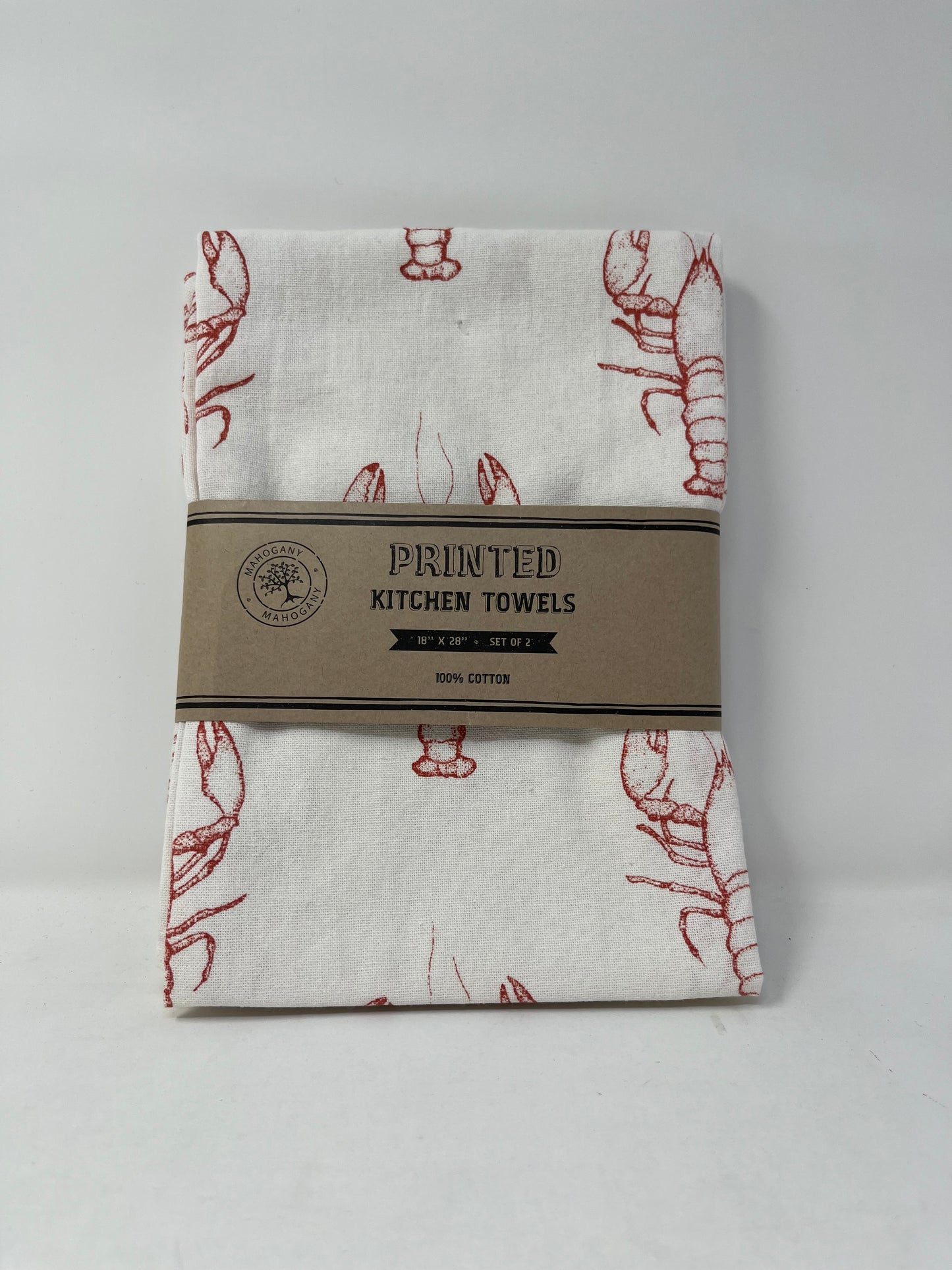Mahogany Printed Lobster Kitchen Towels (Set of 2)