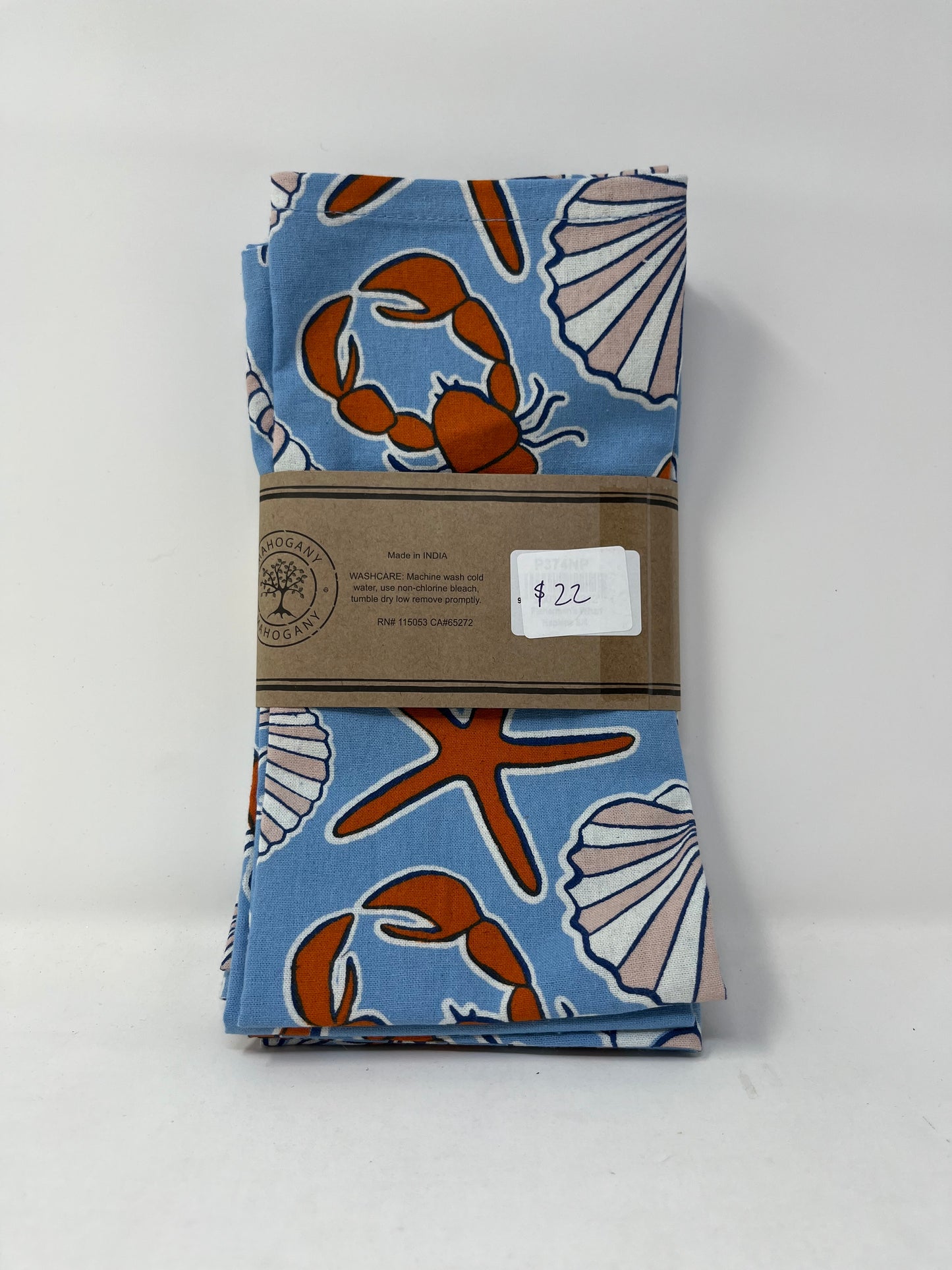 Mahogany Printed Fisherman's Wharf Napkin (Set of 4)