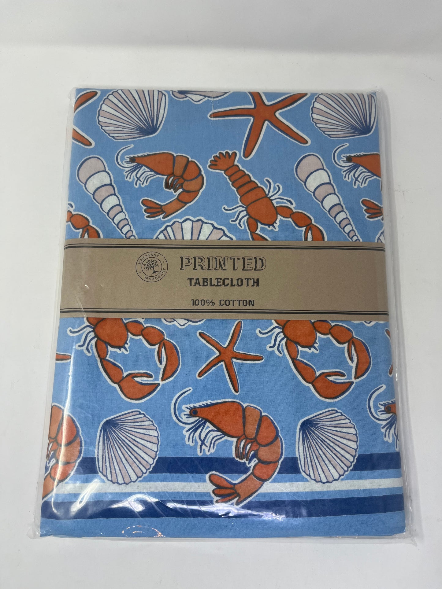 Mahogany Printed Fisherman's Wharf Tablecloth