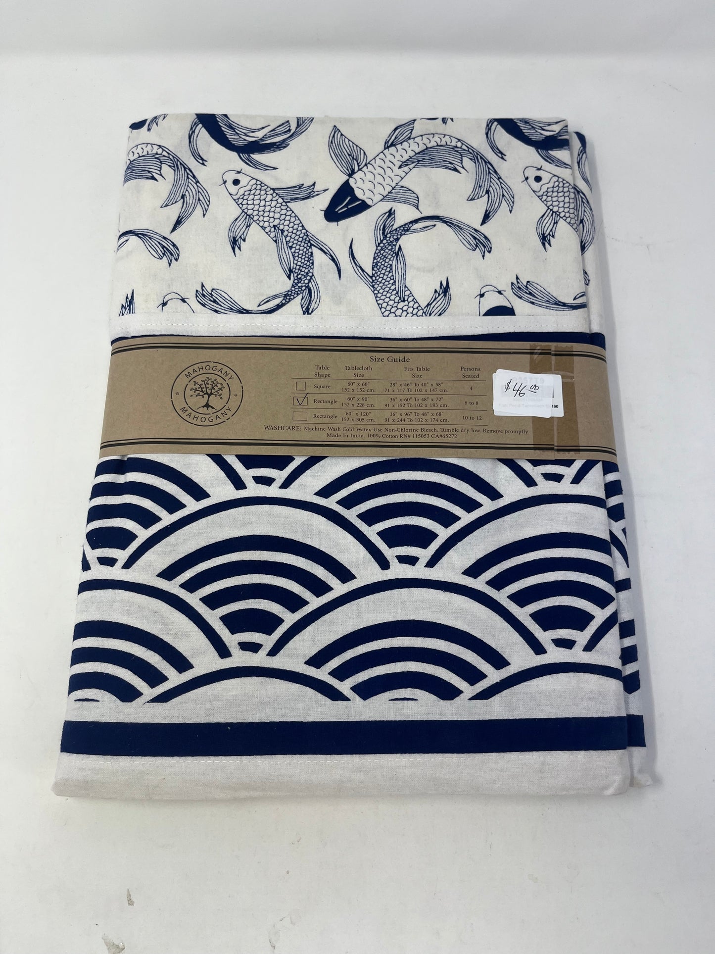 Mahogany Printed Fish Pond Tablecloth