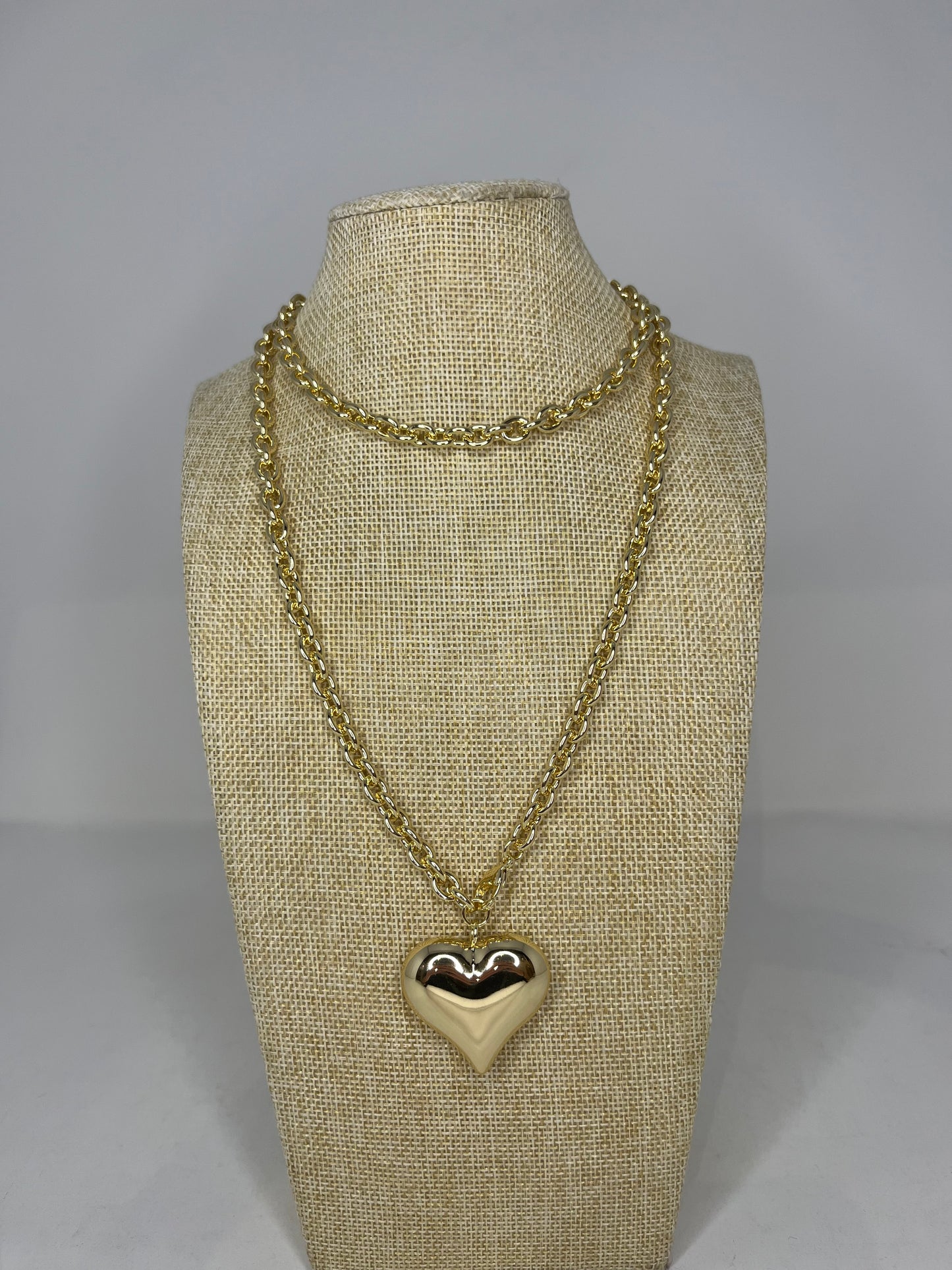 16 inch Gold Heart Necklace