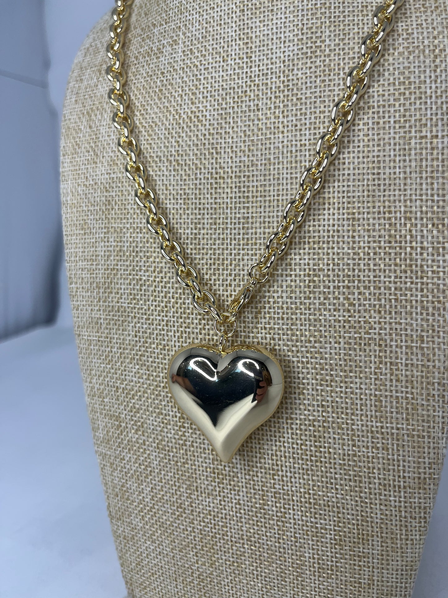 16 inch Gold Heart Necklace