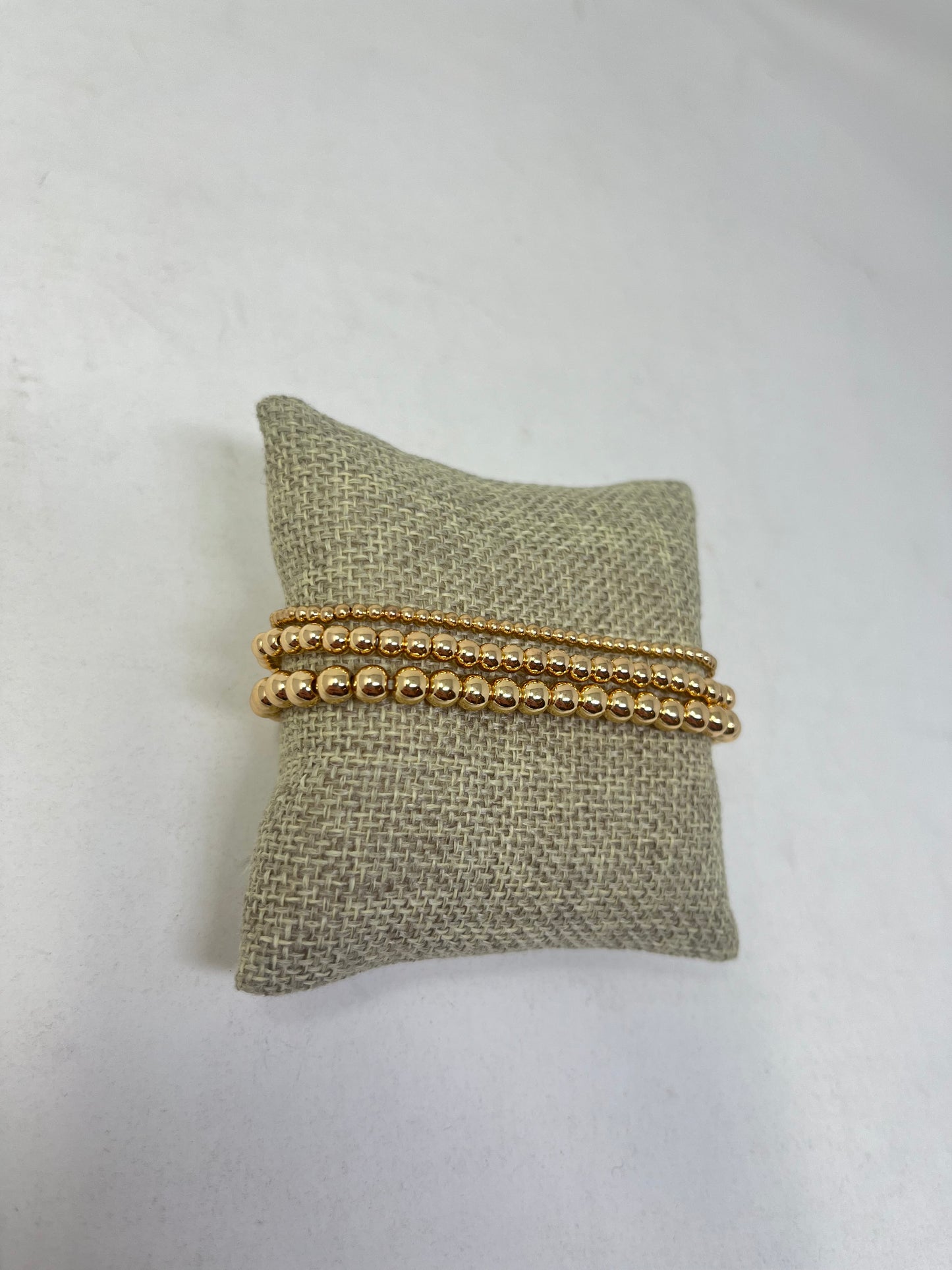 Gold Beaded Bracelet (2 sizes)