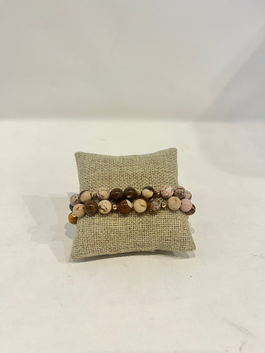 Earth-Toned Beaded Bracelet