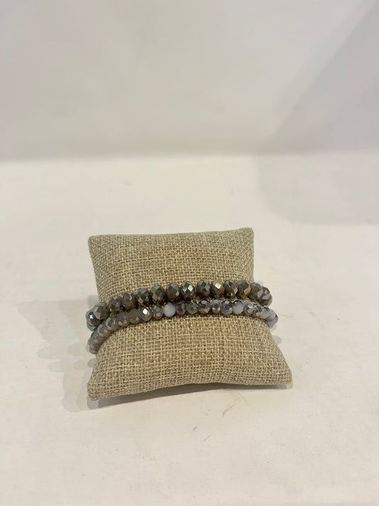 Silver Night Beaded Bracelet