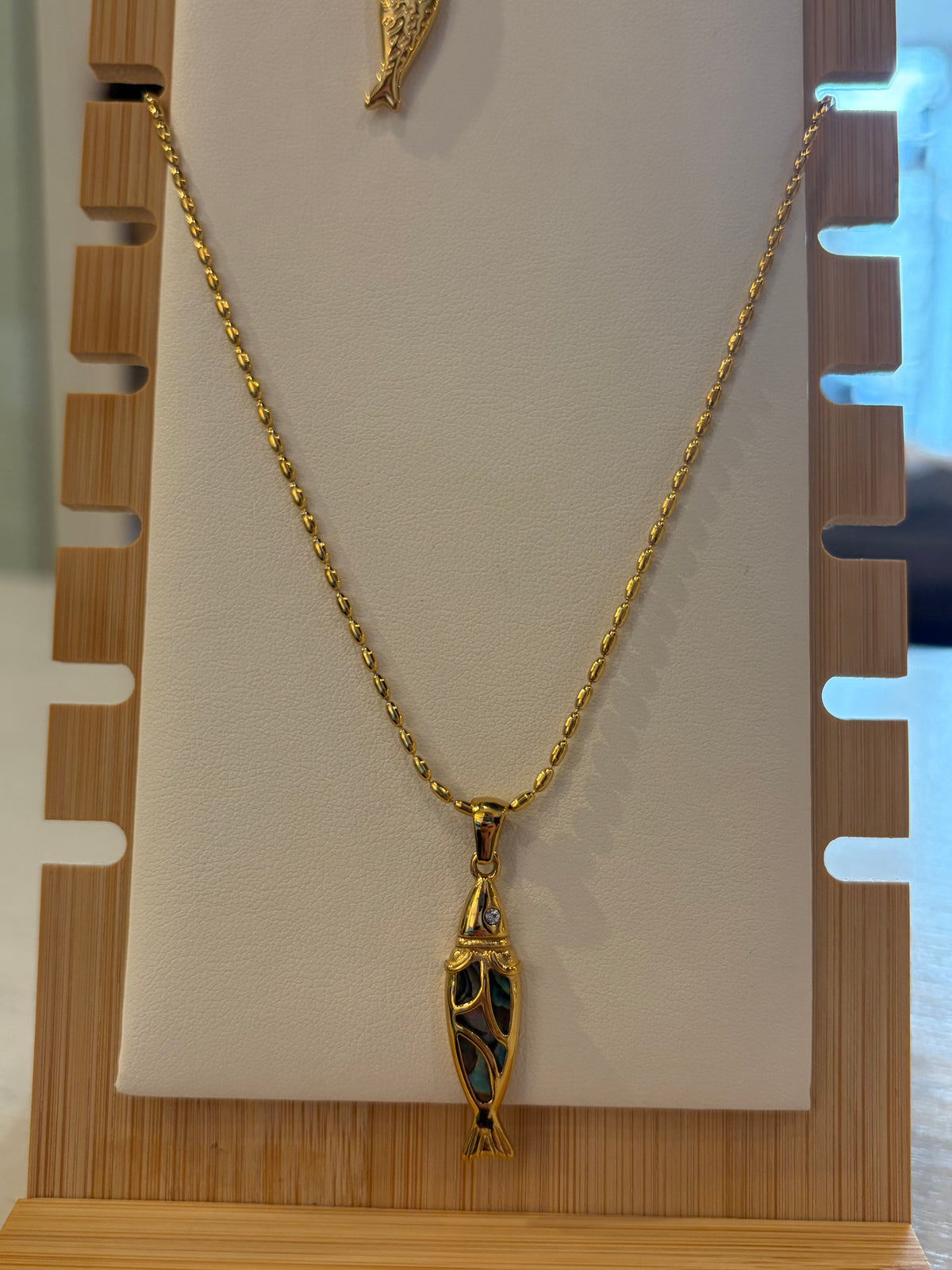 Opal Fish Necklace