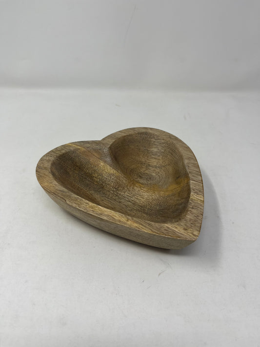Wooden Heart Shaped Bowl