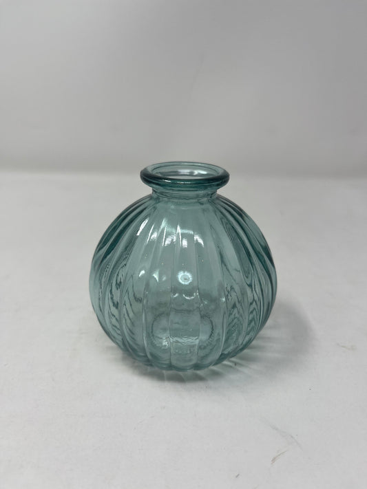 Aqua Bloom Glass Vase