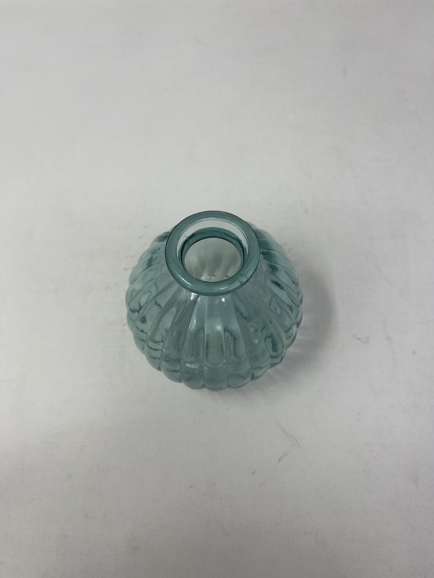 Aqua Bloom Glass Vase