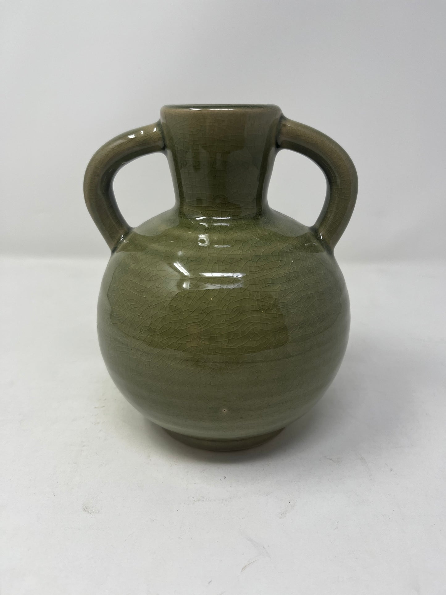 Green Glaze Ceramic Flower Vase