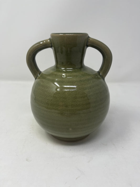 Green Glaze Ceramic Flower Vase