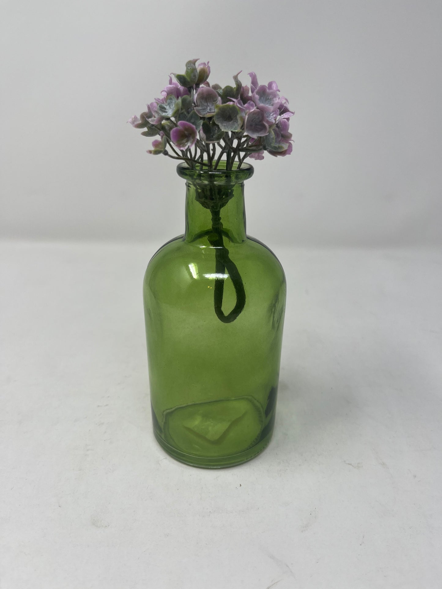 Green Sea Glass Flower Holder