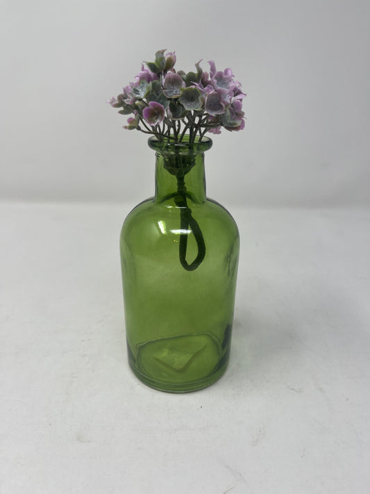 Green Sea Glass Flower Holder