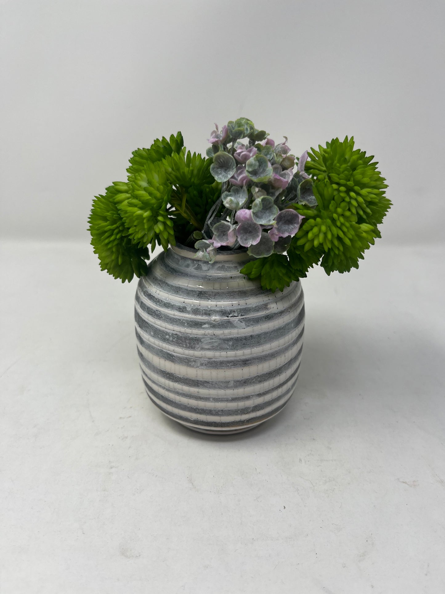 Striped Meadow Ceramic Vase