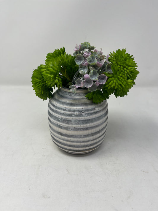 Striped Meadow Ceramic Vase