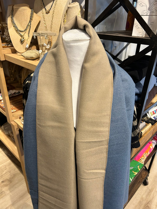 Blue and Beige Scarf
