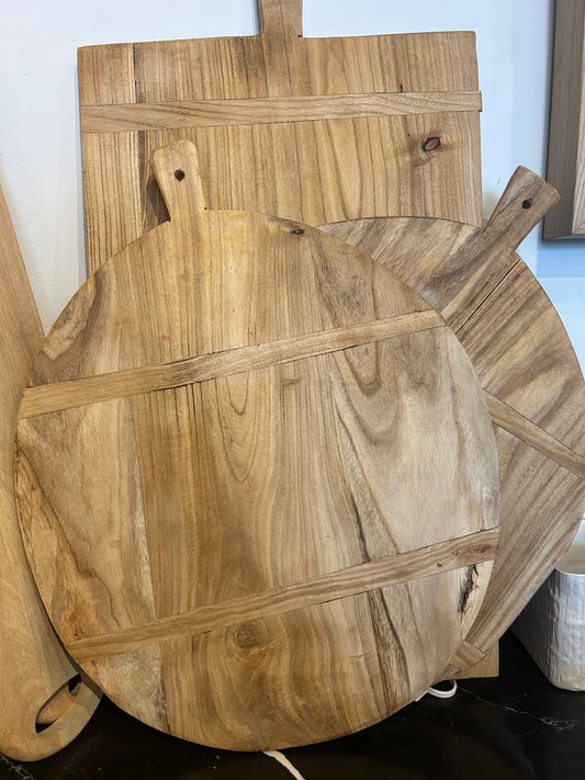Raw Wood Circular Platter