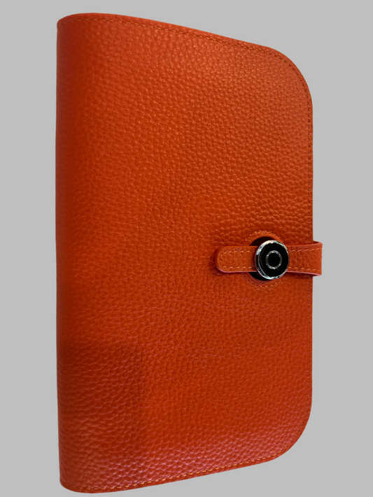 Orange Textured Leather Wallet