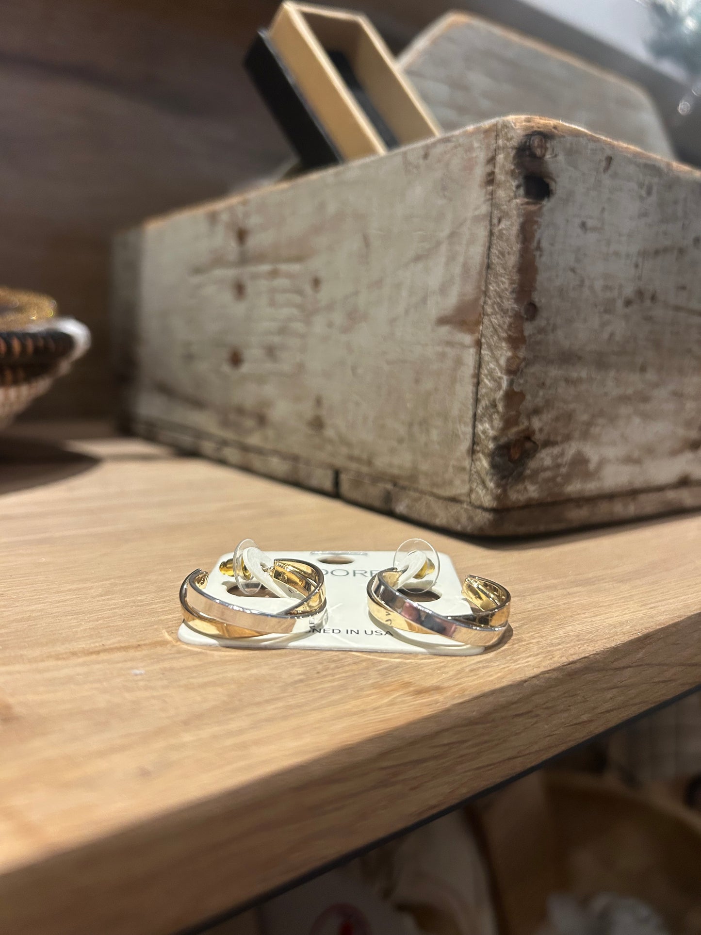 Adore Gold & Silver Hoop Earrings