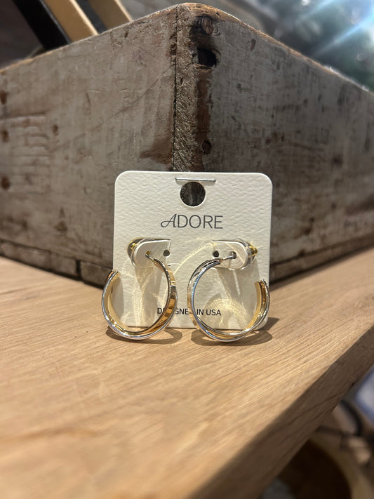 Adore Gold & Silver Hoop Earrings