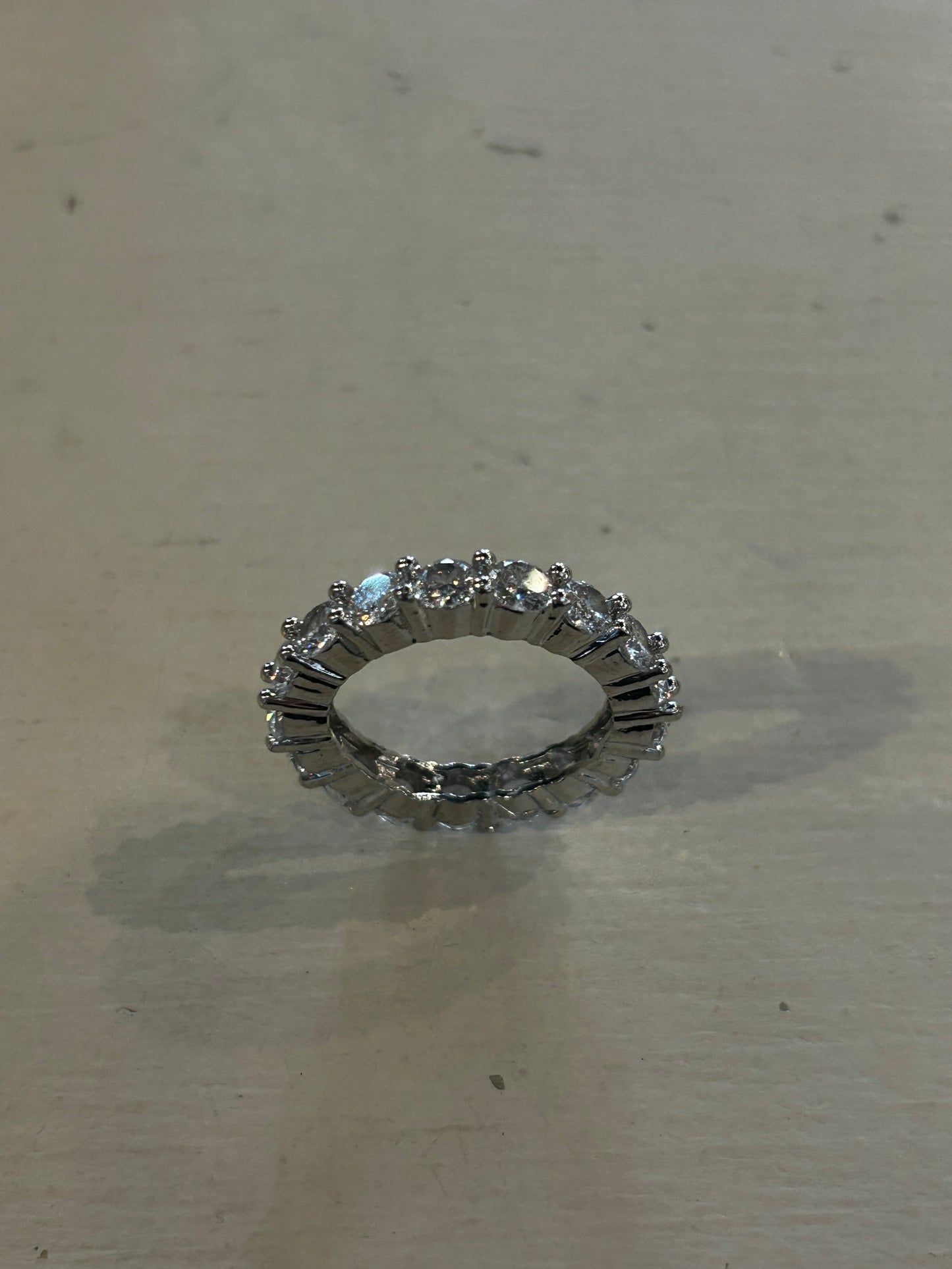 Diamond Studded Silver Ring