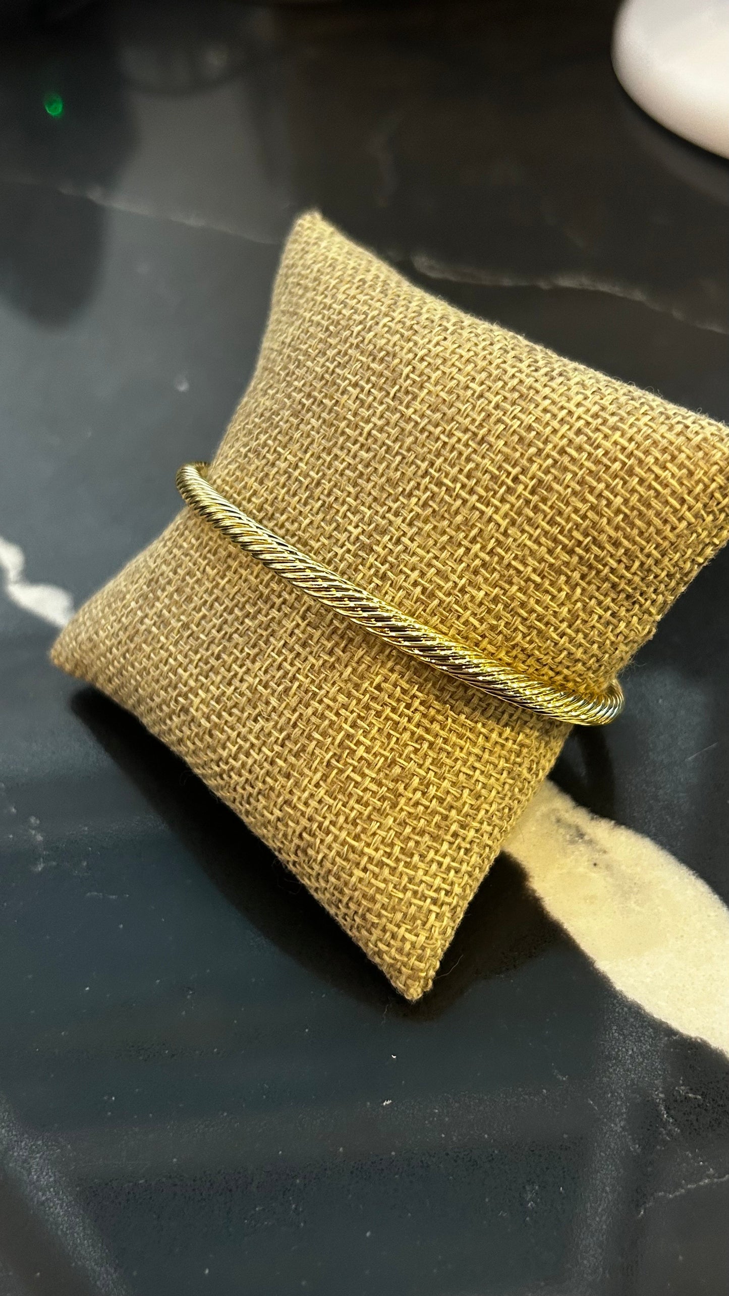 Gold Twisted Cable Bracelet