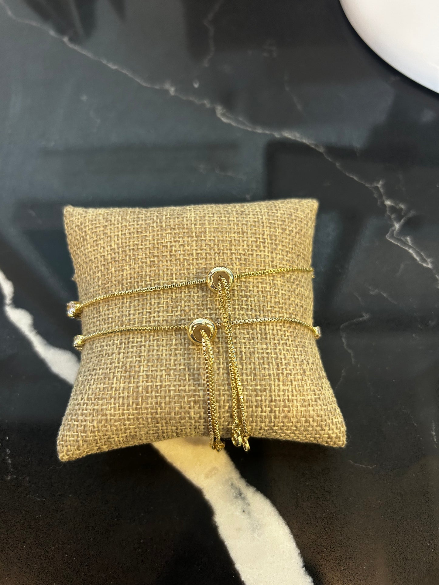 Gold & Diamond Tennis Bracelet Bolo Clasp