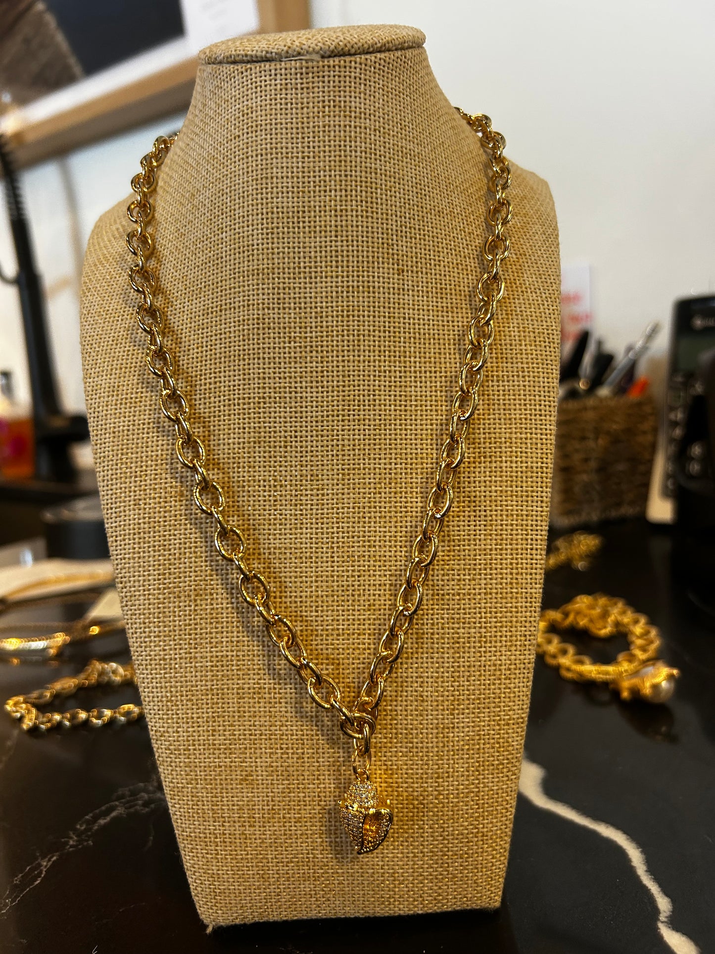 Gold Conch Shell Necklace