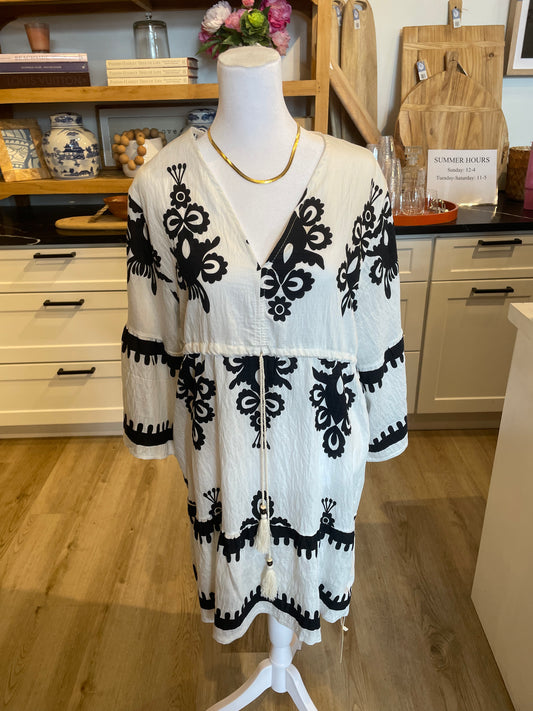 Black & White Dress Cover-Up