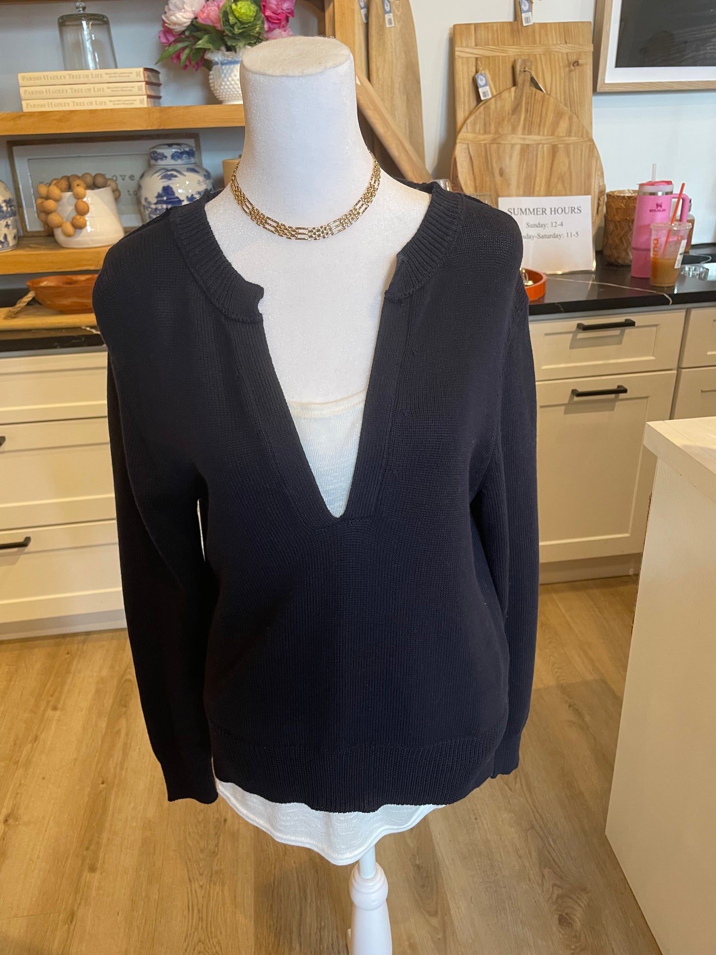 Layered V-Neck Sweater