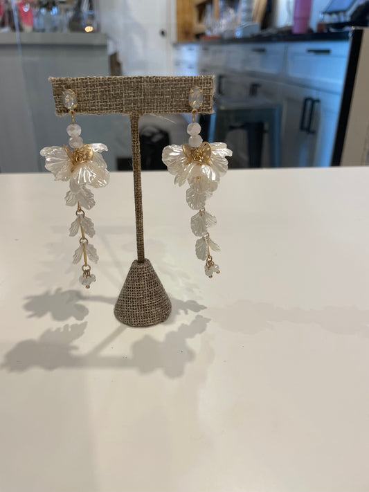 Flower Petal Droplet Earrings