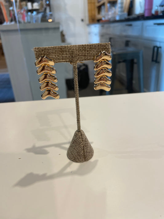 Chic Chevron Gold Earrings