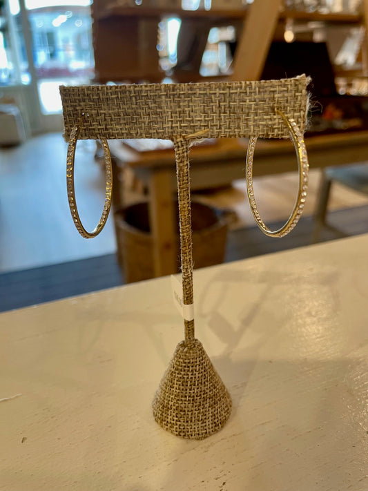 Simply Sparkly Gold Hoops