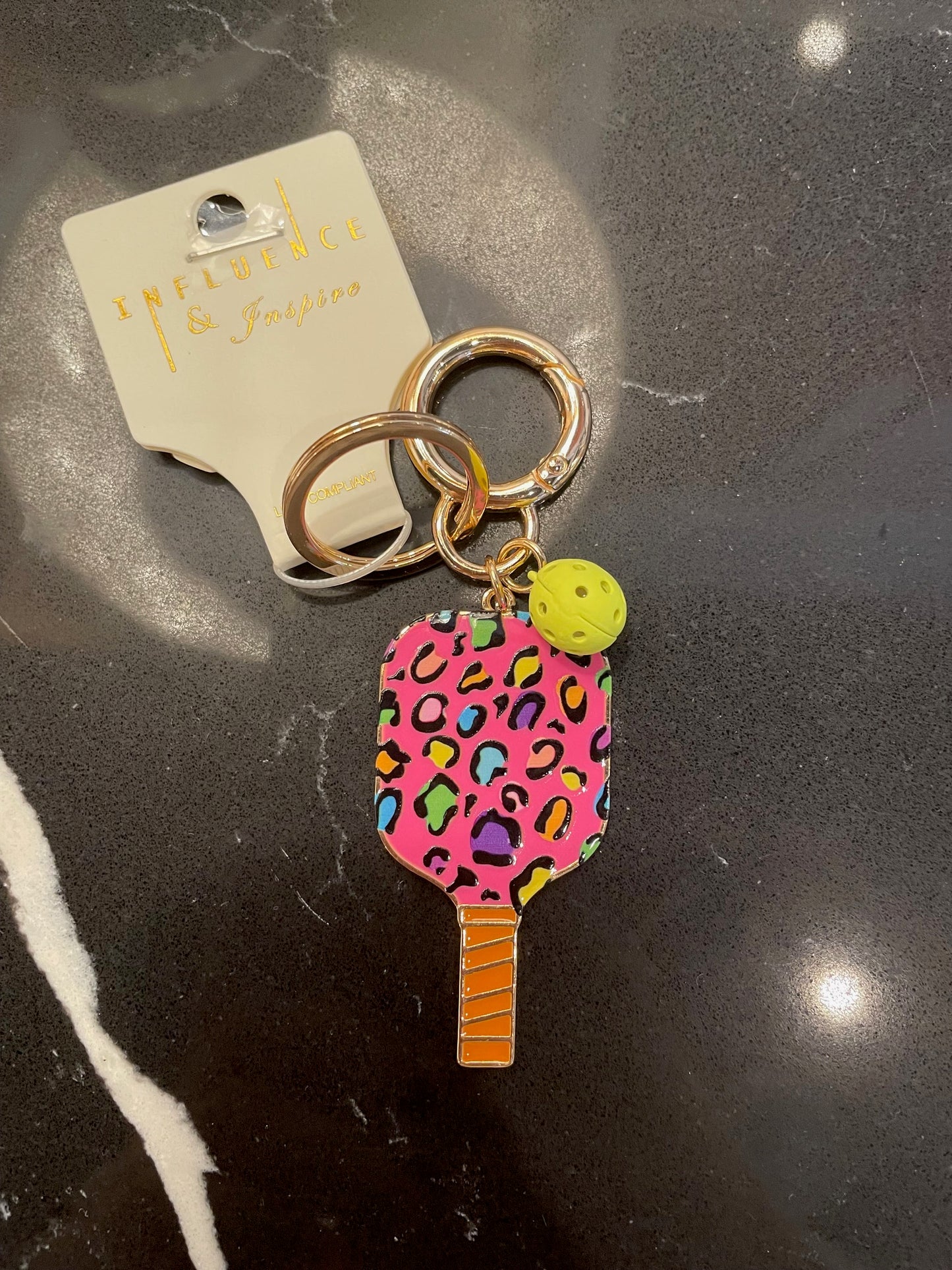 Sporty Pink & Gold Keychains