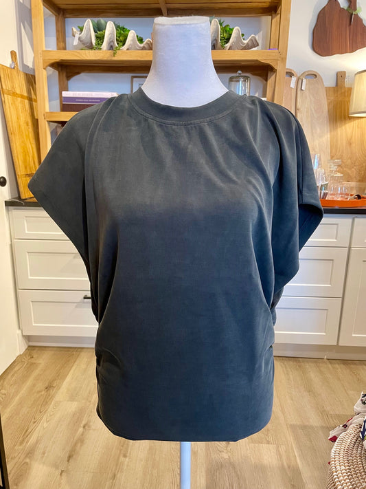 Side Ruching Short Sleeve Top