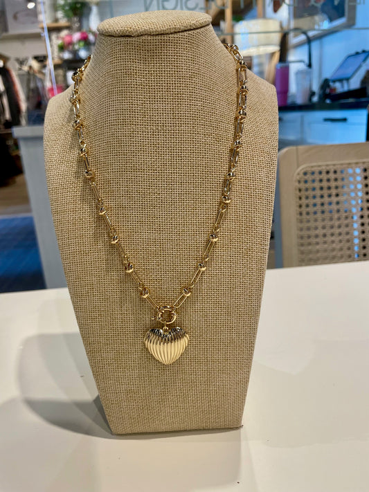 Textured Heart Necklace