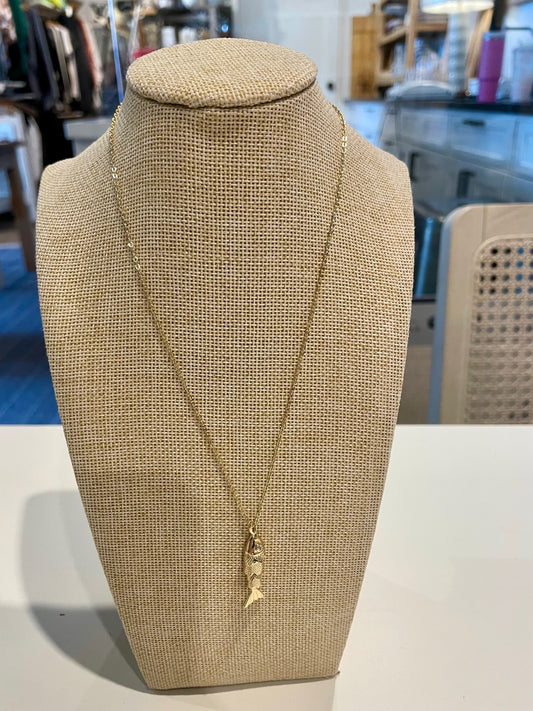 Medium Hanging Fish Necklace