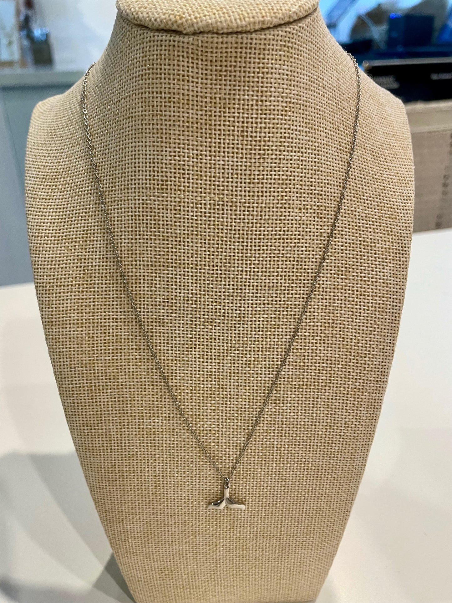 Whale Tail Silver Necklace